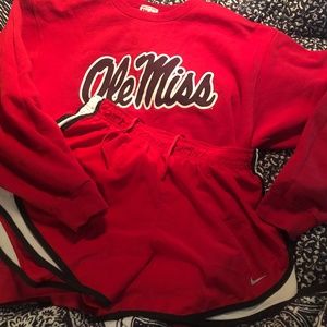 Nike Shorts size medium and Ole Miss matching sweat shirt